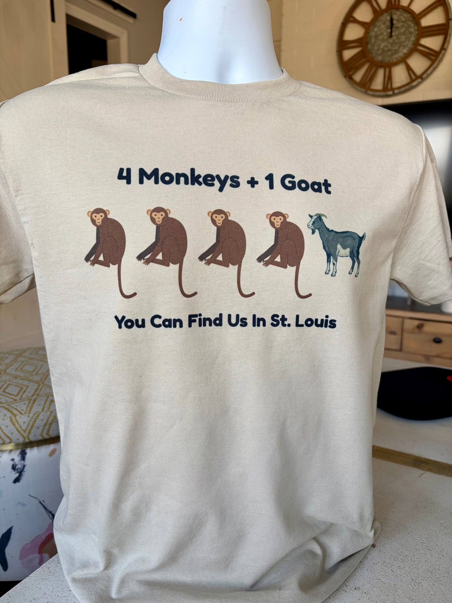 St. Louis Monkeys and Goat T-shirt