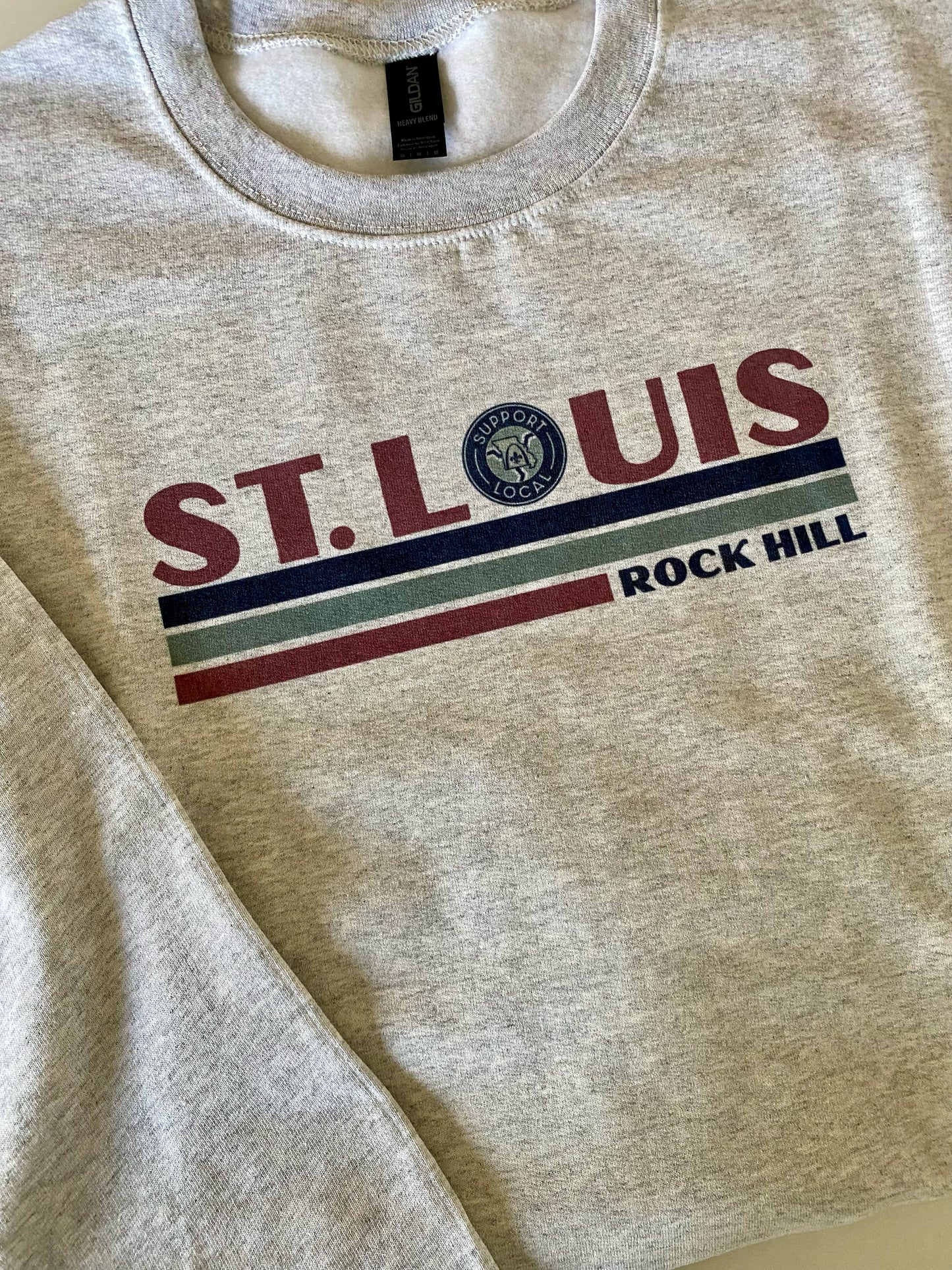 St. Louis ROCK HILL Sweatshirt - apparel to spread the St. Louis Support Local message in STL community 
