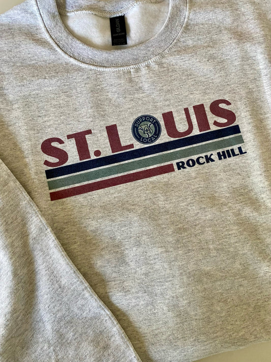 St. Louis ROCK HILL Sweatshirt - apparel to spread the St. Louis Support Local message in STL community 
