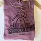 ST. LOUIS Support Local Hoodie (Heather Dark Maroon)