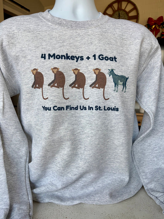 St Louis Monkeys and Goat Sweatshirt