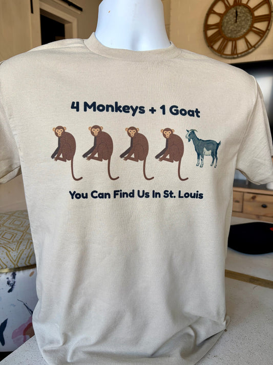 St. Louis Monkeys and Goat T-shirt