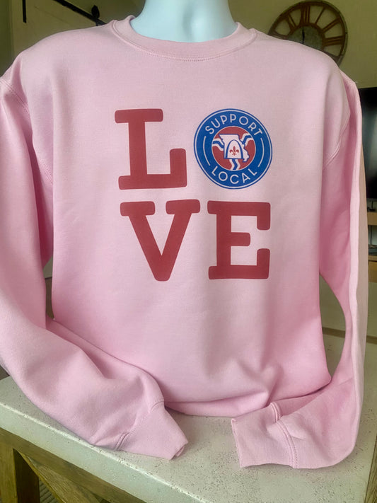 Pink LOVE St.Louis Sweatshirt - Support Local