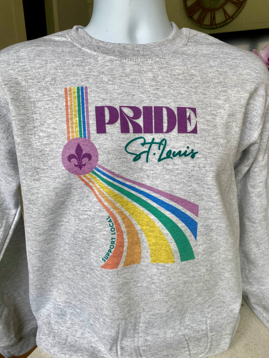 St. Louis Pride Rainbow Sweatshirt - STl Support Local 
