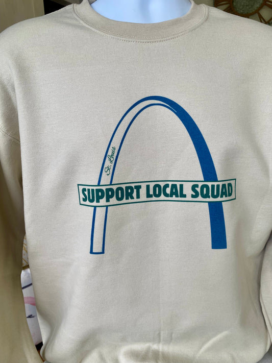 St. Louis Support Local Squad Sweatshirt - Sand Color