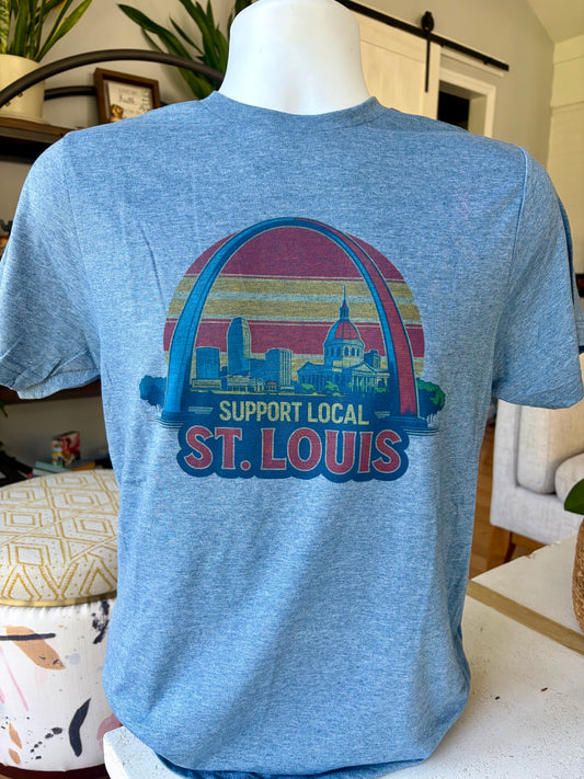 Colorful St. Louis Support Local T-shirt